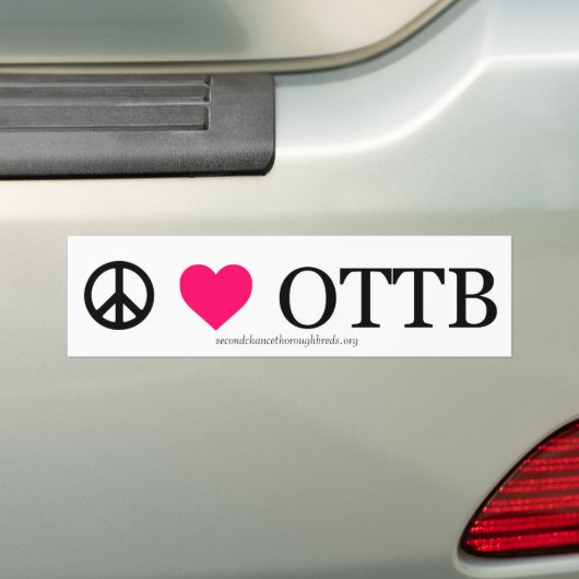 Frieden, Liebe und OTTBs Autoaufkleber (Auf Auto)