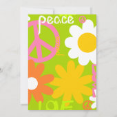 Frieden, Liebe und Party Einladung (Rückseite)