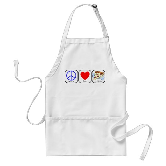 Frieden, Liebe und Pizza Schürze (Vorne)