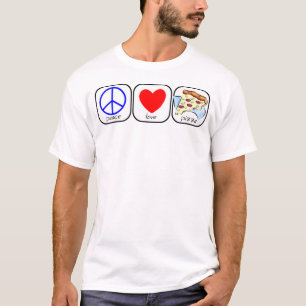 Frieden, Liebe und Pizza T-Shirt