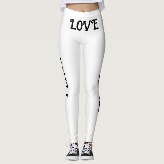 Frieden, Liebe und Positivität Leggings (Vorderseite)