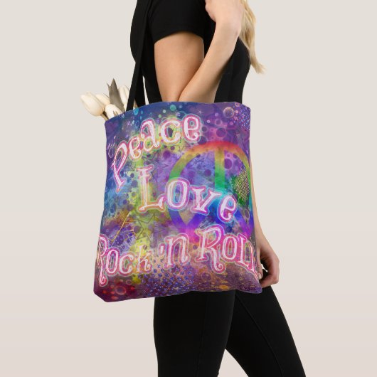 Frieden, Liebe und Rock 'n Roll | Bright Boho Hipp Tasche (Von Nahem)