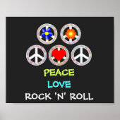 Frieden, Liebe und Rock 'n' Roll Poster (Vorne)