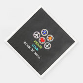 Frieden, Liebe und Rock 'n' Roll, Serviette (Ecke)