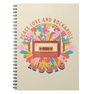 Frieden Liebe und Rock & Roll Notizblock