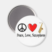 Frieden, Liebe und Sachsen Magnet (Vorderseite/Rückseite)