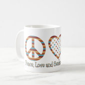 Frieden, Liebe und Seepferde Kaffeetasse (Vorderseite Links)