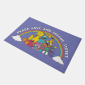 Frieden, Liebe und Sesamstraße Fußmatte (Schrägansicht)