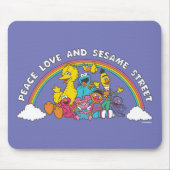 Frieden, Liebe und Sesamstraße Mousepad (Vorne)
