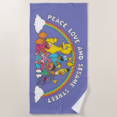 Frieden, Liebe und Sesamstraße Strandtuch (Vorderseite)