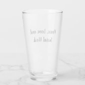 Frieden Liebe und Sozialarbeit Glas (Rückseite)