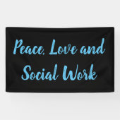 Frieden, Liebe und soziale Arbeit Banner (Horizontal)
