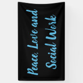 Frieden, Liebe und soziale Arbeit Banner (Vertikal)
