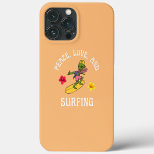 Frieden Liebe und Surfen Hibiskus-Blumen-Alien Case-Mate iPhone Hülle