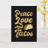 FRIEDEN LIEBE UND TACOS Funny Taco Lover Taco Dien Karte (Gelbe Blume)