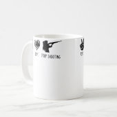 Frieden Liebe Und Trap-Schiessen Kaffeetasse (Vorderseite Links)