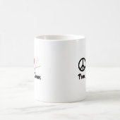 Frieden, Liebe und Trommeln Kaffeetasse (Mittel)