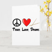 Frieden, Liebe und Trommeln Karte (Gelbe Blume)