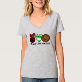 Frieden, Liebe und Weihnachtskekse T-Shirt