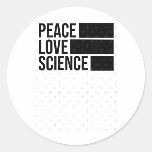 Frieden Liebe und Wissenschaft! Aufkleber (Vorderseite)