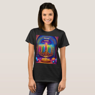 Frieden, Liebe und Wunder - Hanukkah T-Shirt