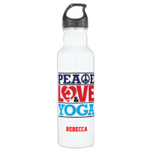 Frieden, Liebe und Yoga-Freiheits-Flasche