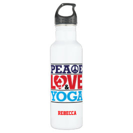 Frieden, Liebe und Yoga-Freiheits-Flasche Trinkflasche