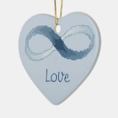 Frieden, Liebe, Unendlichkeits-Verzierung Keramik Ornament (Links)