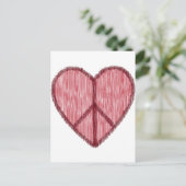 Frieden, Liebe, Valentines Feiertagspostkarte (Stehend Vorderseite)