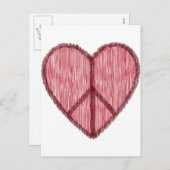 Frieden, Liebe, Valentines Feiertagspostkarte (Vorne/Hinten)