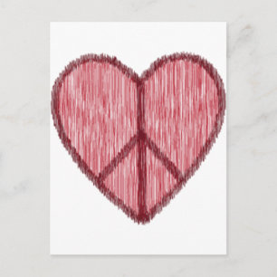 Frieden, Liebe, Valentines Feiertagspostkarte
