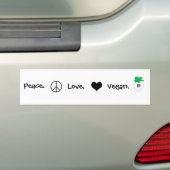 Frieden, Liebe, vegan Autoaufkleber (Auf Auto)