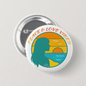Frieden & Liebe Vibes Button (Vorne & Hinten)