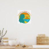 Frieden & Liebe Vibes Poster (Küche)