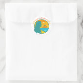 Frieden & Liebe Vibes Runder Aufkleber (Tasche)