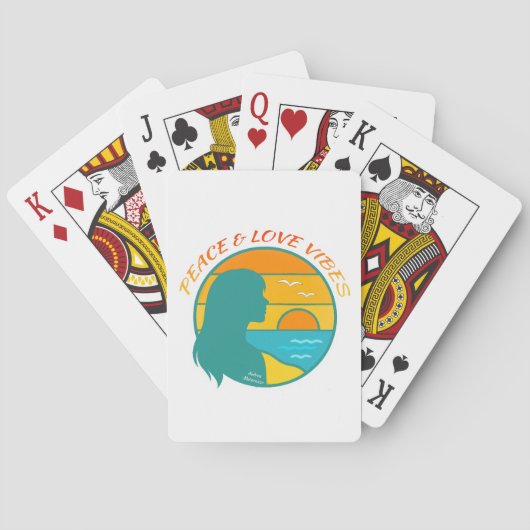 Frieden & Liebe Vibes Spielkarten (Rückseite)