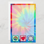 Frieden, Liebe, Volleyball Briefpapier (Vorne/Hinten)