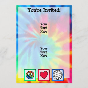 Frieden, Liebe, Volleyball Einladung