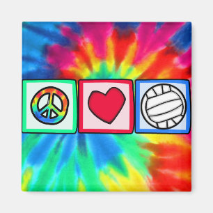 Frieden, Liebe, Volleyball Magnet