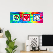 Frieden, Liebe, Volleyball Poster (Heimbüro)