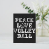 Frieden, Liebe, Volleyball Postkarte (Stehend Vorderseite)