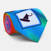 Frieden, Liebe, Wakeboarding Krawatte (Gerollt)