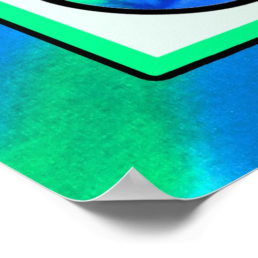 Frieden, Liebe, Wakeboarding Poster (Ecke)