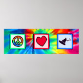 Frieden, Liebe, Wakeboarding Poster (Vorne)