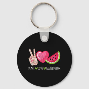 Frieden Liebe Wassermelone Lustiger Sommer Fruchtl Schlüsselanhänger