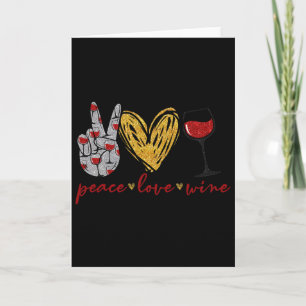 Frieden Liebe Wein Spaß Weinkenner Trinkteam Und Karte