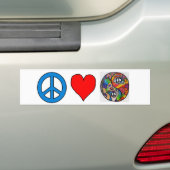 Frieden, Liebe, Yin Yang Autoaufkleber (Auf Auto)