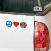 Frieden, Liebe, Yin Yang Autoaufkleber (Auf Lkw)