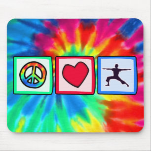 Frieden, Liebe, Yoga Mousepad