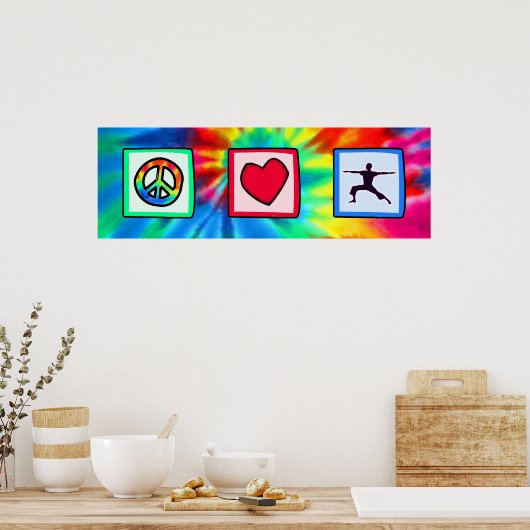 Frieden, Liebe, Yoga Poster (Küche)